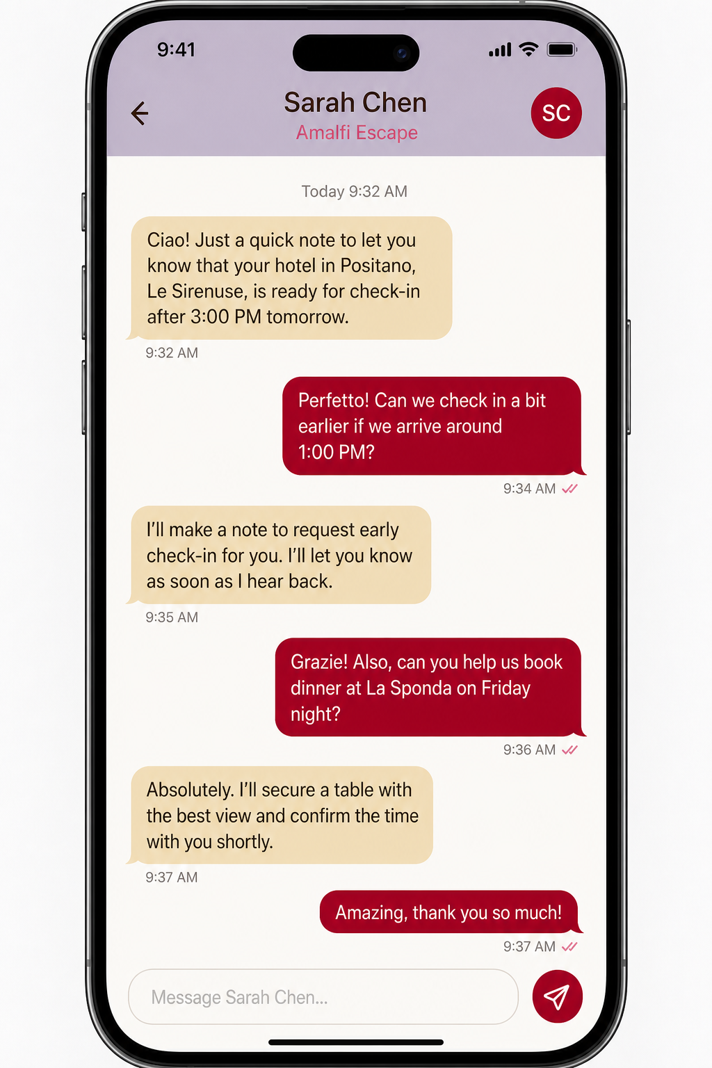 Client messaging with advisor